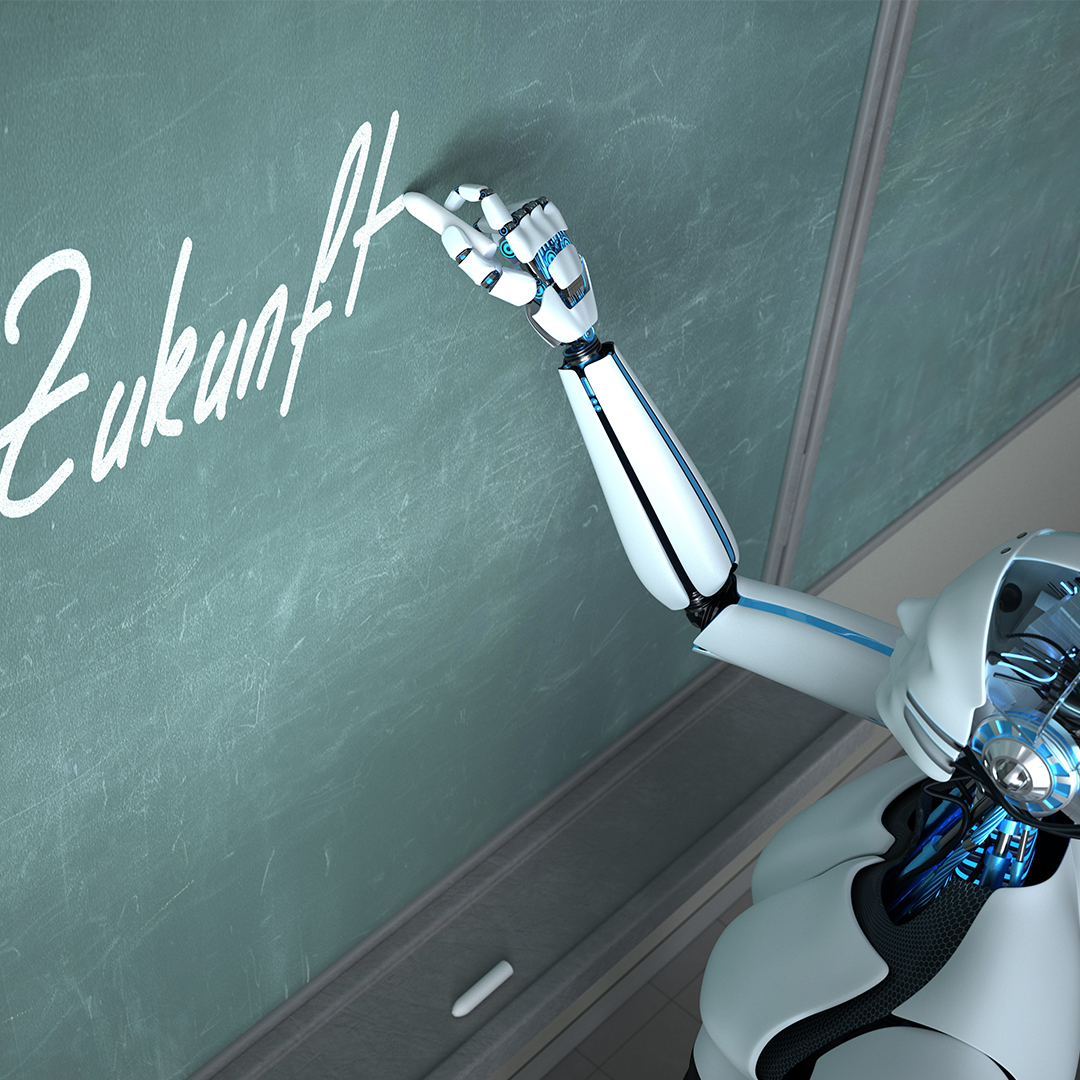 Roboter schreibt "Die Zukunft" an eine Tafel DGK_Beitraege_Lehrer_KI_LKs-header.jpg